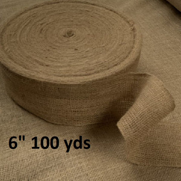  Kel-Toy Jute Burlap Ribbon Roll, 6-Inch by 10-Yard, Natural