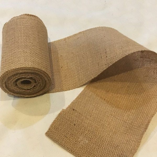 5 inch Burlap Ribbon Assorted Colors - Blue Gray Brown Yellow Pink –