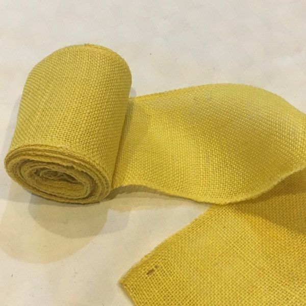Burlap Yellow Ribbons for sale